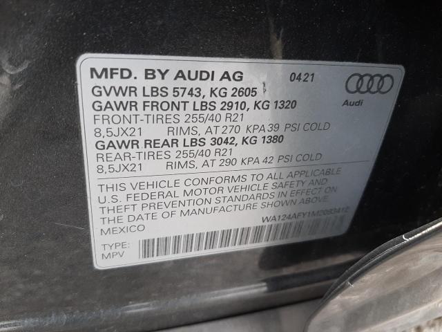 2021 AUDI SQ5 SPORTB WA124AFY1M2083412