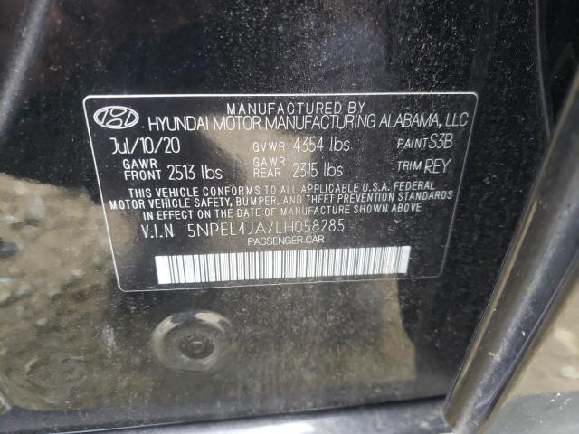 5NPEL4JA7LH058285 | 2020 HYUNDAI SONATA SEL