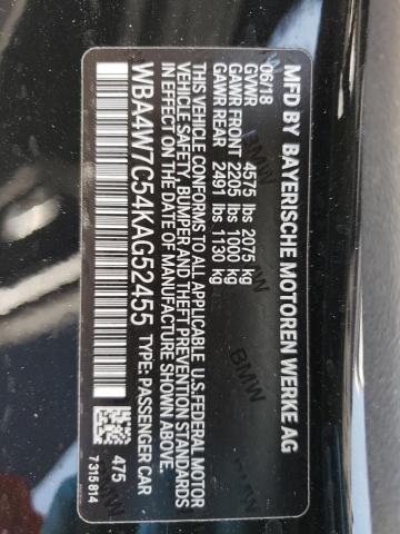 2019 BMW 440I WBA4W7C54KAG52455