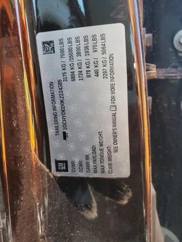 2019 CHEVROLET SILVRK1500 1GCRYDED0KZ224385