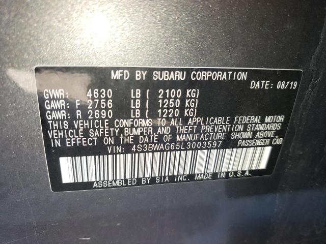 2020 SUBARU LEGACY SPO 4S3BWAG65L3003597