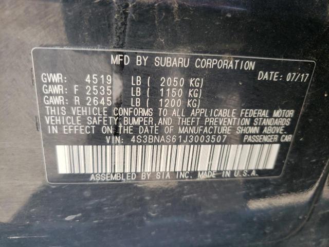 2018 SUBARU LEGACY SPO 4S3BNAS61J3003507