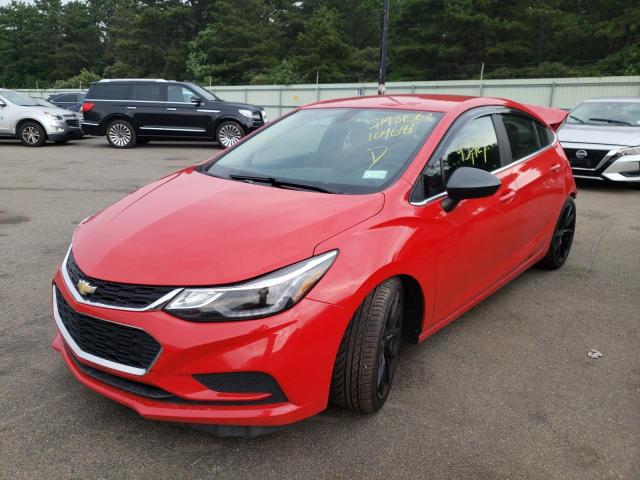 VIN: 1G1BE5SM0H7169681 Auction: COPART Lot: 51981562 Location: NY - LONG ISLAND 1G1BE5SM0H7169681 CHEVROLET CRUZE 2017 RED Photo 2