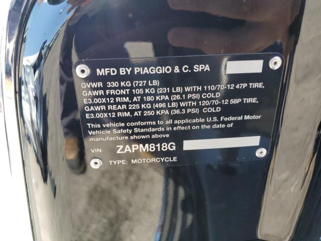 2021 VESPA SPRINT 150 ZAPM818G5M5801774