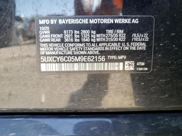 2021 BMW X6 XDRIVE4 5UXCY6C05M9E62156