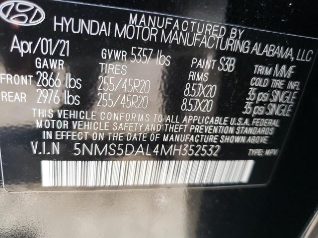 2021 HYUNDAI SANTA FE C 5NMS5DAL4MH352532