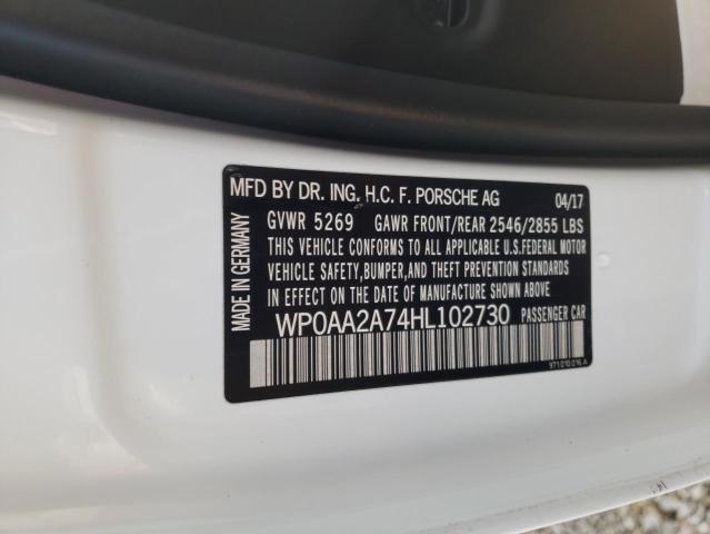 2017 PORSCHE PANAMERA/4 WP0AA2A74HL102730
