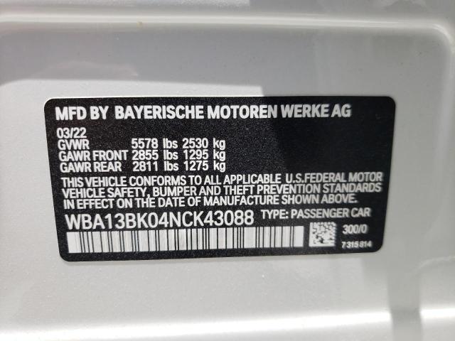 2022 BMW M550XI WBA13BK04NCK43088