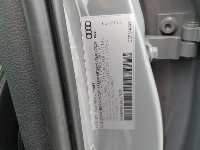 2019 AUDI RS3 WUABWGFF6KA907623