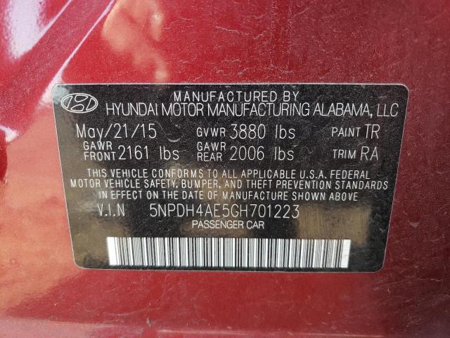 5NPDH4AE5GH701223 | 2016 HYUNDAI ELANTRA SE