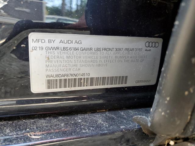 2019 AUDI A8 L WAU8DAF87KN014510