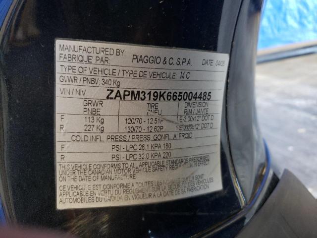 2006 VESPA GRANTURISM ZAPM319K665004485