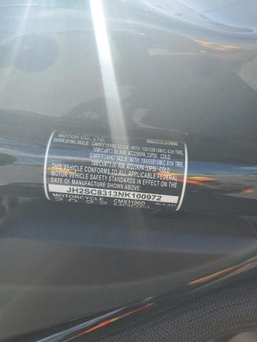 2022 HONDA CMX1100 D JH2SC8313NK100972