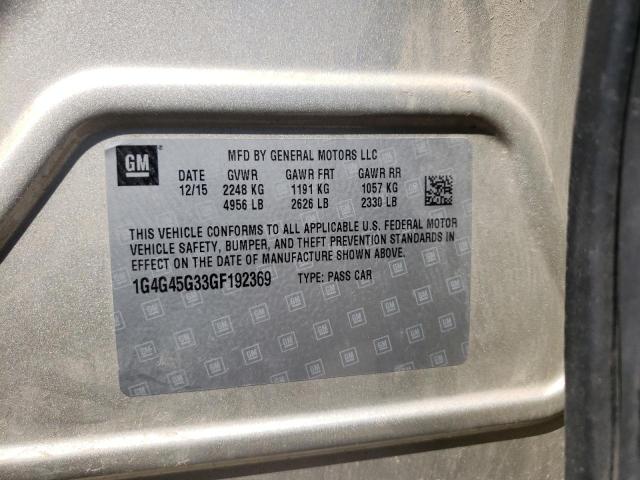 2016 BUICK LACROSSE S 1G4G45G33GF192369
