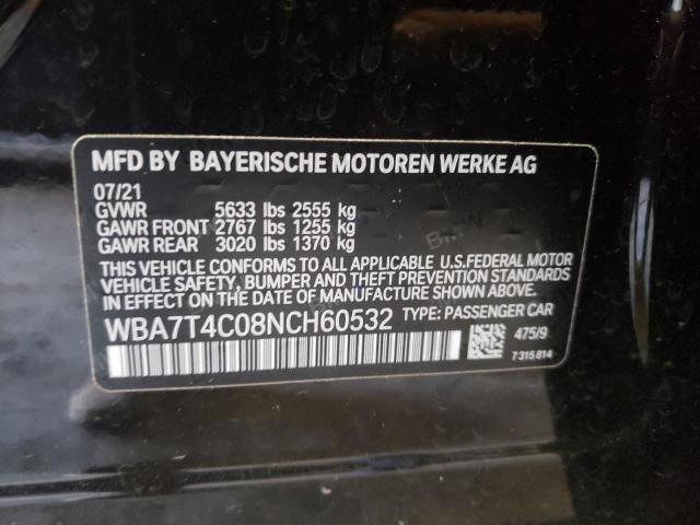 2022 BMW 740 XI WBA7T4C08NCH60532