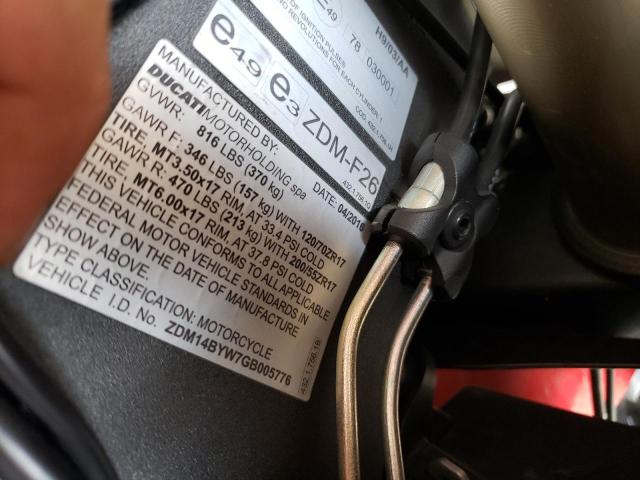 2016 DUCATI SUPERBIKE ZDM14BYW7GB005776