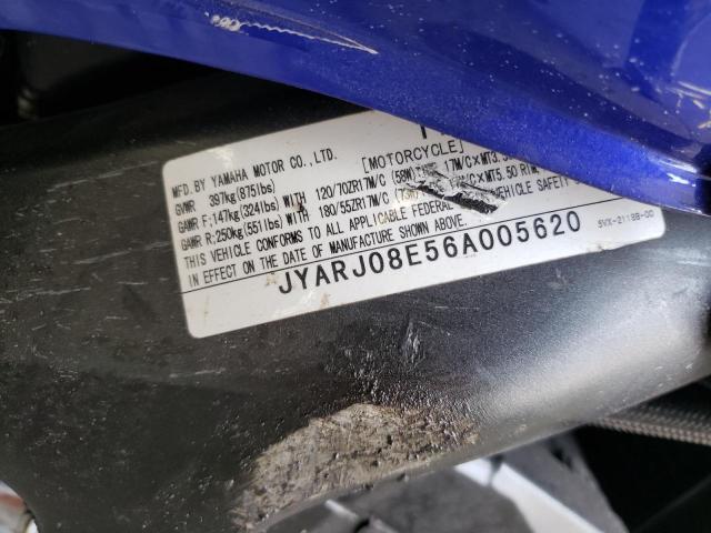 2006 YAMAHA FZ6 JYARJ08E56A005620