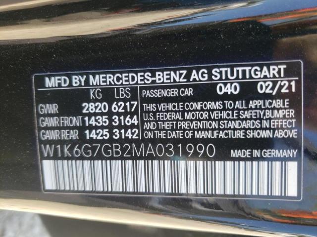 2021 MERCEDES-BENZ S 580 4MAT - W1K6G7GB2MA031990