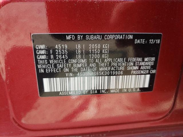 2019 SUBARU LEGACY SPO 4S3BNAS65K3019906