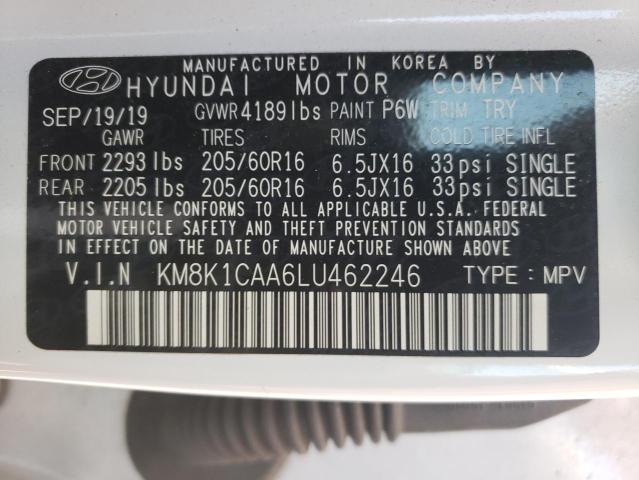 2020 HYUNDAI KONA KM8K1CAA6LU462246
