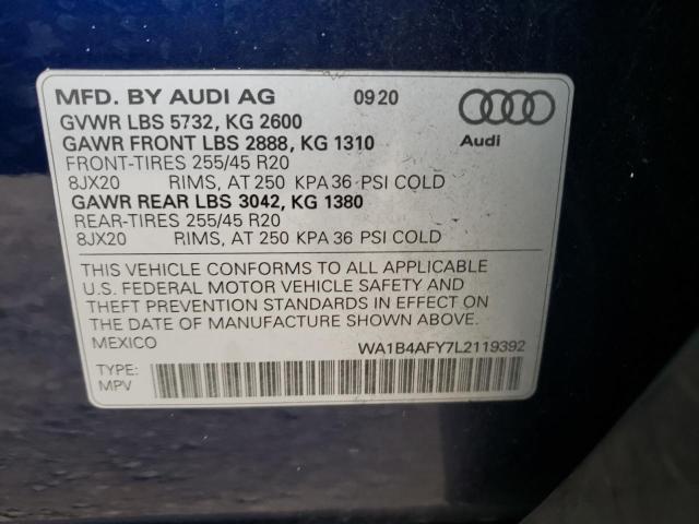 2020 AUDI SQ5 PREMIU WA1B4AFY7L2119392