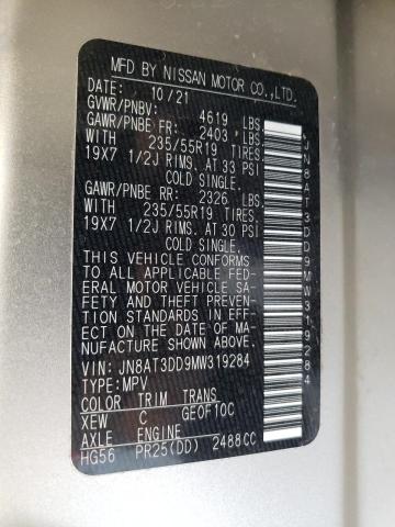 2021 NISSAN ROGUE PLAT JN8AT3DD9MW319284