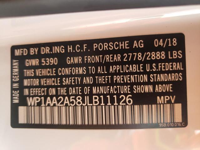 2018 PORSCHE MACAN WP1AA2A58JLB11126