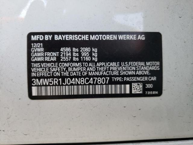 3MW5R1J04N8C47807 BMW 330I