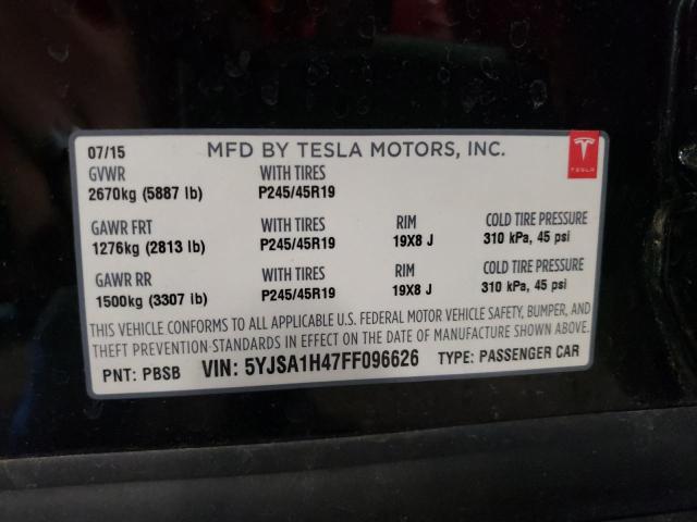 2015 TESLA MODEL S P8 5YJSA1H47FF096626