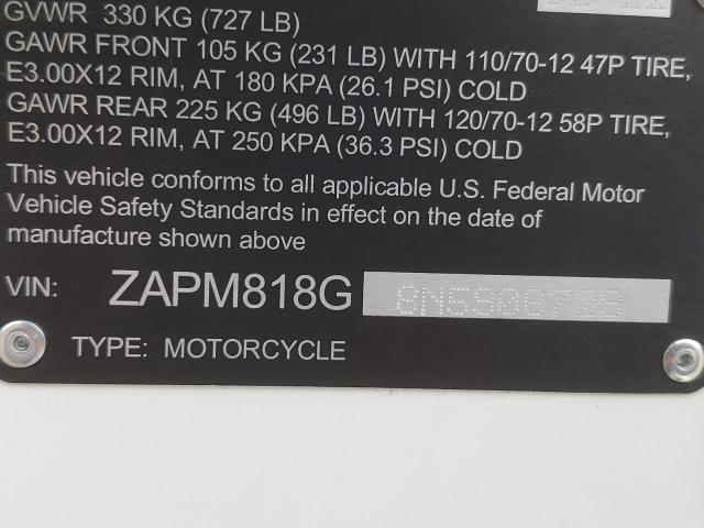2022 VESPA PRIMAVERA ZAPM818G8N5906729