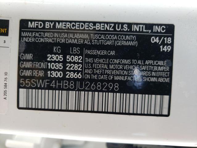 2018 MERCEDES-BENZ C 350E 55SWF4HB8JU268298