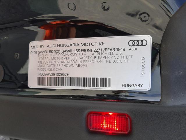 2016 AUDI TT TRUC5AFV2G1029579