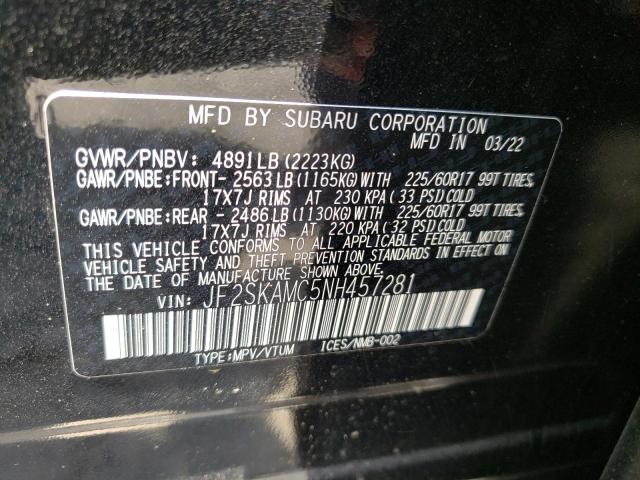2022 SUBARU FORESTER W JF2SKAMC5NH457281