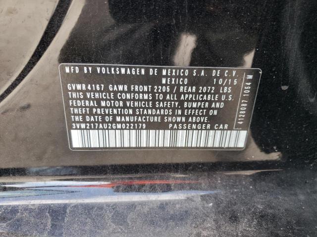2016 VOLKSWAGEN GOLF S/SE 3VW217AU2GM022179