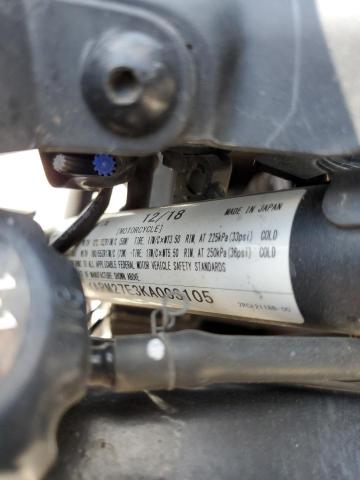 2019 YAMAHA MT07 JYARM27E3KA003105