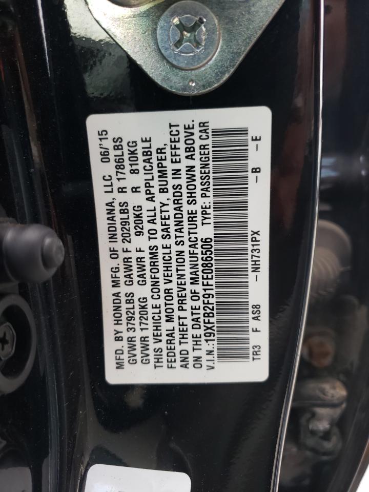 19XFB2F91FE086506 2015 Honda Civic Exl