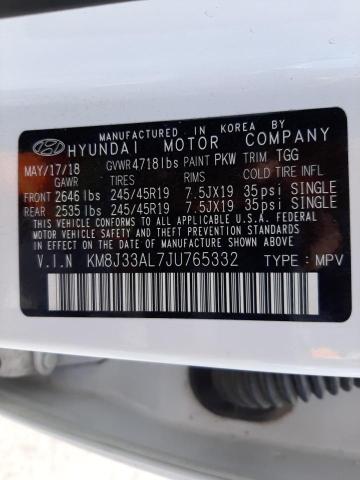 2018 HYUNDAI TUCSON SPO KM8J33AL7JU765332