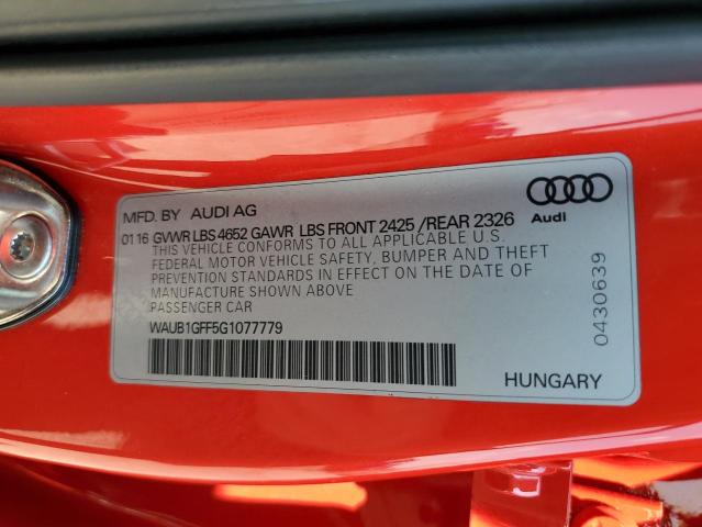 2016 AUDI S3 PREMIUM WAUB1GFF5G1077779