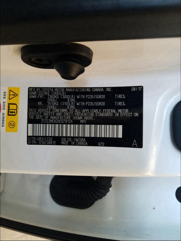 2017 LEXUS RX 350 BAS 2T2ZZMCA2HC078124