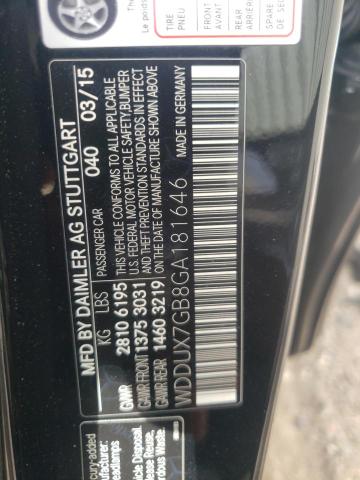 2016 MERCEDES-BENZ S MERCEDES WDDUX7GB8GA181646