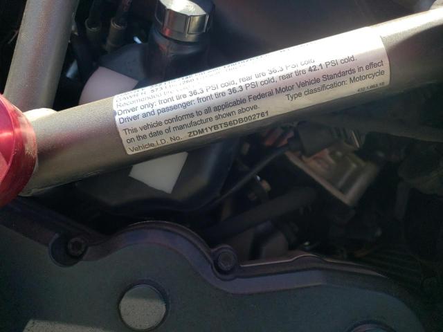 2013 DUCATI HYPERMOTAR ZDM1YBTS6DB002761