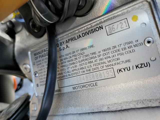 2021 APRILIA TUONO V4 1 ZD4KZUB04MS000195