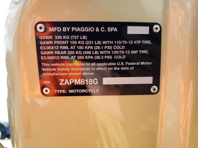 2021 VESPA PRIMAVERA ZAPM818G4M5905253