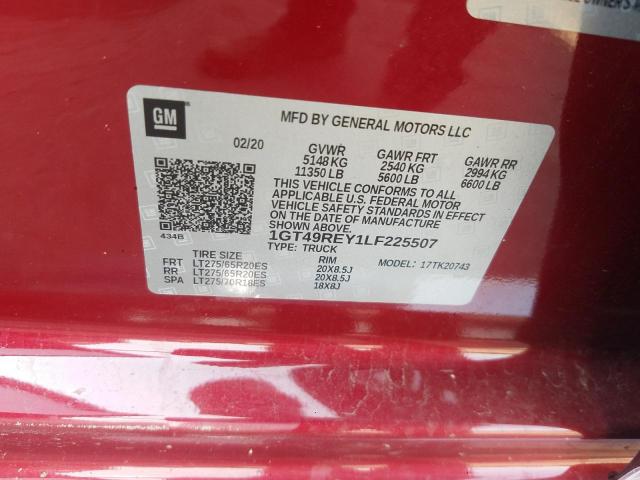 2020 GMC SIERRA DEN 1GT49REY1LF225507