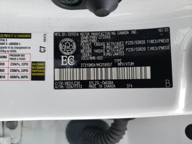 2021 LEXUS RX 450H F- 2T2YGMDA1MC058957