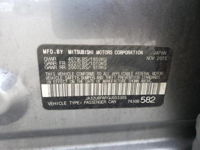 2016 MITSUBISHI LANCER GT JA32U8FW1GU003305