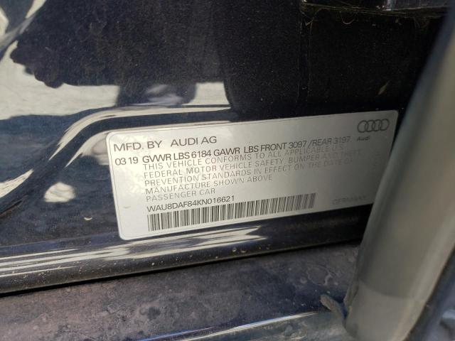 2019 AUDI A8 L WAU8DAF84KN016621