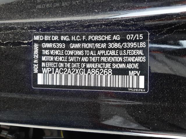 2016 PORSCHE CAYENNE TU WP1AC2A2XGLA86268