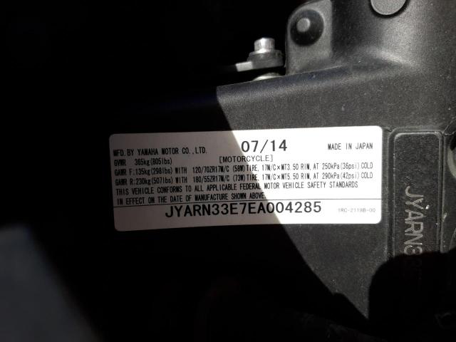 2014 YAMAHA FZ09 JYARN33E7EA004285