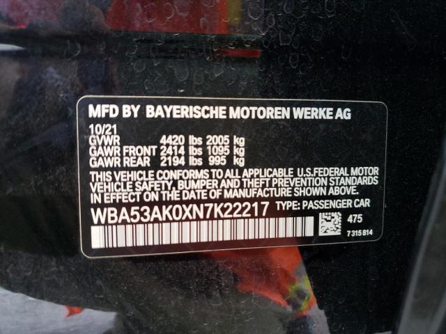 2022 BMW 228I WBA53AK0XN7K22217